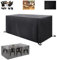 IKDZCM Funda Mesa Exterior Impermeable, 130x70x45cm Negro Funda para Muebles de Jardín Impermeable 600d Oxford Funda Protectora para Conjuntos de Muebles, Anti Viento Anti UV para Mesas Sillas Sofás