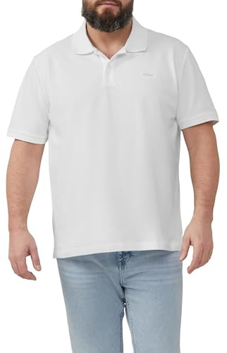 s.Oliver Herren Poloshirt Big Size Übergrößen (DE/NL/SE/PL, Alphanumerisch, 3XL, Regular, Regular, weiß)