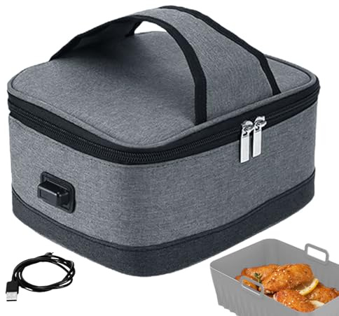 Portapranzo,Borsa tote con scatola termica isolata con riscaldamento USB | Borsa per la conservazione degli alimenti ad alta capacità, borsa termica per borse per alimenti per viaggi, picnic, lavoro