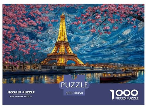Romantischer Turm Puzzle 1000 Teile Impossible Geschicklichkeitsspiel Für Erwachsene Und Kinder, Klassische Geschenk Lernspiel Herausforderung Spielzeug Home Dekoration 70x50cm/1000pcs