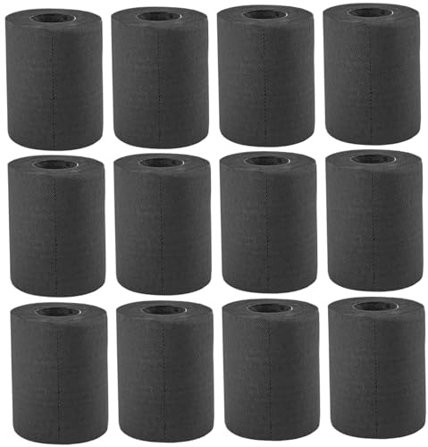 Rouleaux de papier toilette, 4 plis, doux, absorbant, respectueux de la peau, pour la maison, le bureau, l'hôtel, 12 rouleaux couleur noire