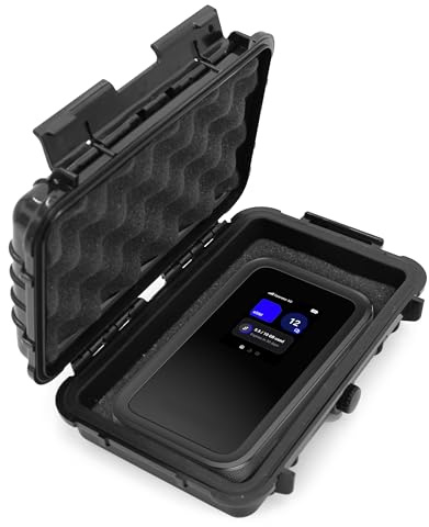 CASEMATIX Hard Case Compatible with NETGEAR Nighthawk 5G Mobile Hotspot M7 (MH7150) – Portable WiFi Router Travel Case, Waterproof, Crushproof, Padded, Compact Protection