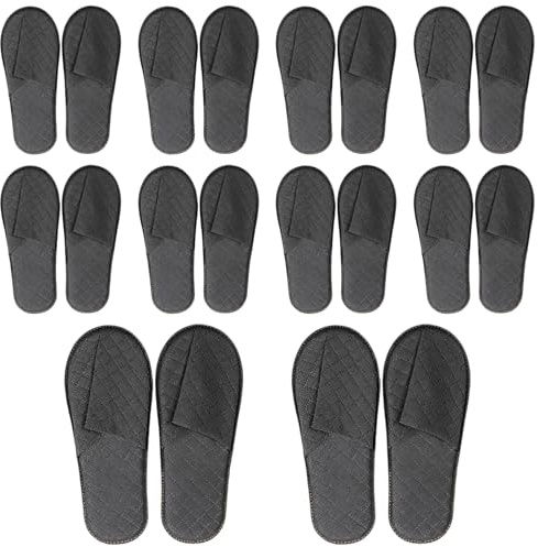 RUKAN Ciabatte Usa e Getta Ospiti Economiche, Resistente Ciabatte Ospiti con Suola Antiscivolo, Set Monouso Unisex per Albergo Casa Viaggio Bagno, Taglia Unica, 10 Coppia