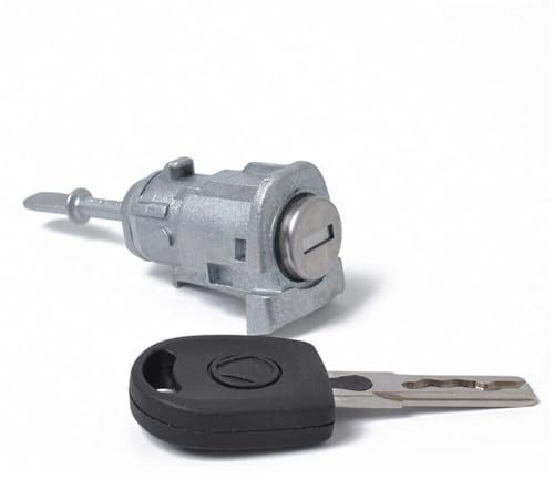 Qklyxr Pestillo de puerta Llave de cilindro cerradura puerta 604837167 604837168, para Vw, Golf, 4 Iv Mk4, Bora, A6, Skoda, Fabia, Polo, 1997-2009(Left)