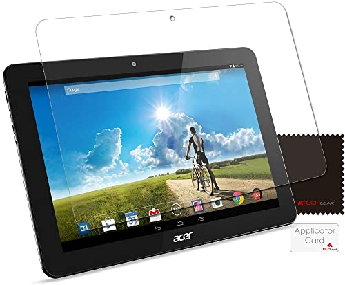 TECHGEAR [2 Stück Matte Displayschutzfolien für Acer Iconia Tab 10 (10,1 zoll) - Matte Blendschutz Schutzfolie für Acer Iconia Tab 10 (Model: A3-A20 & A3-A21)- mit Reinigungstuch + Applikationskarte