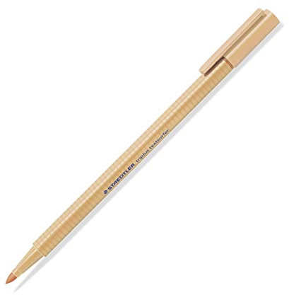 Staedtler Textmarker triplus Highlighter, ergonomische Dreikantform, Hohe Qualität Made in Germany, Linienbreite 1 - 4 mm, Set mit 10 Stück, Vintage-Farbe Sand, 362 C-450