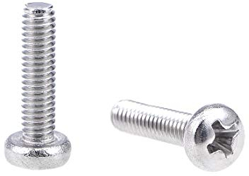 sourcing map 30 Stück Maschinenschrauben Kreuzschlitzschrauben Bolzen M2,5x10mm