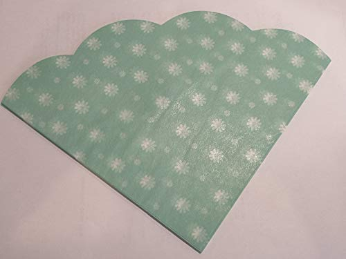 Japan-Serviette, 15 Stück, Blümchenmotiv, zartgrün