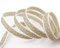 finemark 3 m x 15 mm Dekoband Emily Taupe gepunktet mit Spitze am Rand Schleifenband Band zum nähen dekorieren Geschenkband Vintage Landhaus
