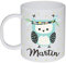 Kembilove Taza de Desayuno Infantil Personalizada – Tazas Plástico Personalizadas con el Nombre del Niño o Niña Vuelta al Cole – Diseño Búho