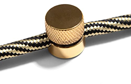 creative cables - Sarè - Wand- und Deckenpin, Kabelführung aus Metall für Textilkabel - Messing