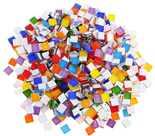 Mosaiksteine 100 Teile/los Kristallglas Mosaikfliese handgemachtes kreatives Material DIY. Craft Superpies Mischfarbe Mini-Mosaikfliese neu Mosaiksteine zum basteln