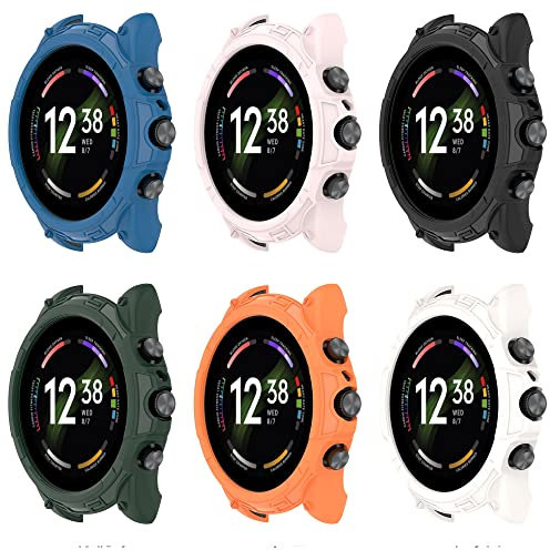 BoLuo 6 Pcs Funda Silicona para Fossil Gen 6 44mm Watch Case, Funda Caso Smartwatch, Flexible Protectora Cover, Funda Reloj Clear TPU Case Protectora para Fossil Gen 6 44mm Watch Accesorios (color)