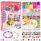 WuikerDuo DIY-Perlenherstellungsset, Pony-Perlen, Alphabet-Perlen, bunte handgefertigte Perlen, Armband, Halskette, Mädchen, Schmuckherstellung für Mädchen