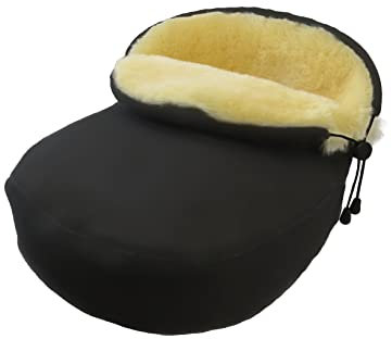 Heitmann Lammfell-Fußwärmer, ca. 29 x 32 cm (Schwarz)