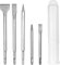 HPMAISON Scalpelli SDS-plus 5pcs, Set di Scalpelli per Piastrelle SDS Plus e scalpelli in Calcestruzzo, 3 Scalpelli Piatti e 2 Scalpelli a Punti per Calcestruzzo, Mattoni, Cemento, Pietra e Muratura