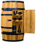 CREATIVE COOPER Weinfass Stehtisch mit Tür und Weinliegen - Alkoholschrank Flaschenregal - Holzfass - Fassmöbel - Wine Rack - Wineregal Holz - Weinbar - Fass bar mit Tür - Fassbar 80cm (Eiche)