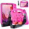 DUZZONA Funda para Lenovo Tab M9 (9 Pulgadas) 2023, Estuche Niño Antigolpes con Asa, Correa de Hombr, Funda Infantil para Lenovo Tab M9 (TB-310FU), Rosa