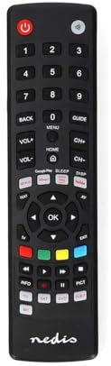 Universal-Fernbedienung - Vorprogrammiert - 4 Geräte Disney + Button/Google Play Button/Netflix Button/YouTube Button - Infrarot - Schwarz