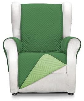 MARTINA HOME Milano Copridivano imbottito 1 Posto/Relax - Verde/bottiglia