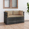 Xichuzi Garten-Palettensofa 2-Sitzer mit Kissen, Lounge Sofa Outdoor, Garten Loungemöbel, Gartensofa, Gartencouch, Outdoor Möbel Sofa, Kiefer Massivholz
