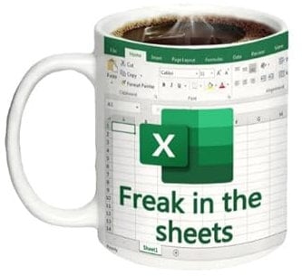 Funny Excel Coffee Mug Freak in The Sheets Mug Ceramic Cup (2)