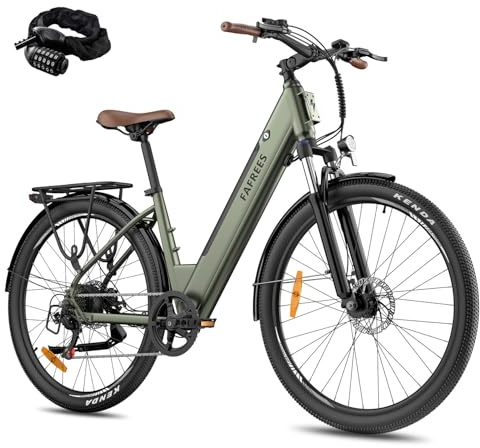 Fafrees F28 PRO Electric Bike 250W, 36V 16Ah Battery, Pedal Assist Ebike for Adults, 27.5 INCHES Low Frame City Electric Bicycle, 7 Speed Gears, 25km/h Max