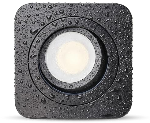 mega lumen Deckenspot IP65 für Badezimmer Aussenbereich Einbauleuchten 230V | Dimmbar Modul 5W 550lm, Einbauleuchten Warmweiß/ Neutralweiß/ Kaltweiß Einbaudurchmesser Ø78mm CRI90+，ohne Trafo