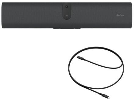 Jabra PanaCast U30 All-in-One USB Videobar, für kleine Meetingräume | 120° Weitwinkel-Kamera, 6-Mikrofone, 1-Lautsprecher, KI-Auto-Framing, Plug-and-Play USB-C