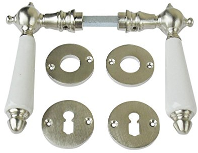 Türklinken Jugendstil Art Deco Nickel matt antik Jugendstil 15b-BB-NMW