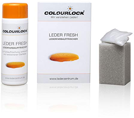 Colourlock® Leder Fresh Tönung (Lederfarbe, Farbauffrischung) 150 ml passend für Porsche Leder schwarz (Standardfarbe F034), beseitigt Schrammen, Ausbleichungen und Abnutzung an Leder und Kunstleder