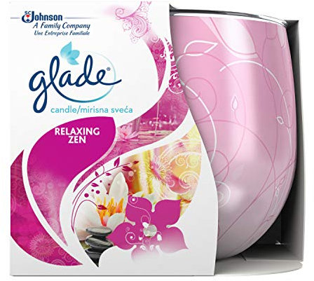 Glade Scented Candle Air Freshener, Relaxing Zen Fragrance, Up to 30 hrs of Burning, 120g