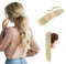 S-noilite Clip in Extensions Haarteil Zopf Pferdeschwanz Glatt Haarverlängerung Real Natürlich Kunsthaare Wie Echthaar Wrap on Ponytail div. Farben 58cm - Aschblonde mix Bleichblond