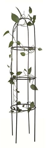 Garden Mile Grande 2M Negro De Metal Jardín Obelisco Resistente Fuerte Tubular Planta Carcasa para Rosas, Escalada Plantas Soporte Estructura Decoración Jardín