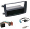 Einbauset: Autoradio DIN 1-DIN Blende Radioblende schwarz + Fach + Radio Adapter Adapterkabel + Antennenadapter für Mercedes CLK-Klasse (W209) Vito (W639) Viano (W639) C-Klasse (W203) 03/00-03/04