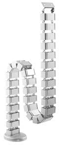 KIMEX 070-1013 Goulotte Passe-câbles Verticale articulée Longueur 130cm Gris