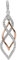 Jobo Damen Anhänger 925 Sterling Silber bicolor vergoldet mit Zirkonia Silberanhänger