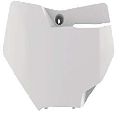 POLISPORT 8666200001 - Plaque d'immatriculation Avant réplique OEM en Plastique Brillant Durable et résistant Compatible avec Les Motos KTM en Couleur Blanc