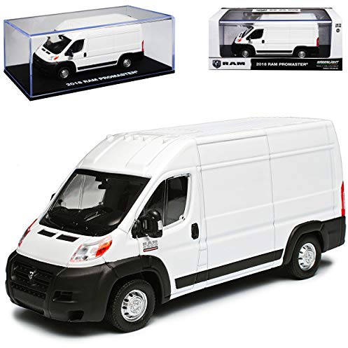 Greenlight Dodge Ram Promaster Transporter Kasten Weiss Baugleich FIAT Ducato Citroen Jumper Peugeot Boxer 1/43 Modell Auto
