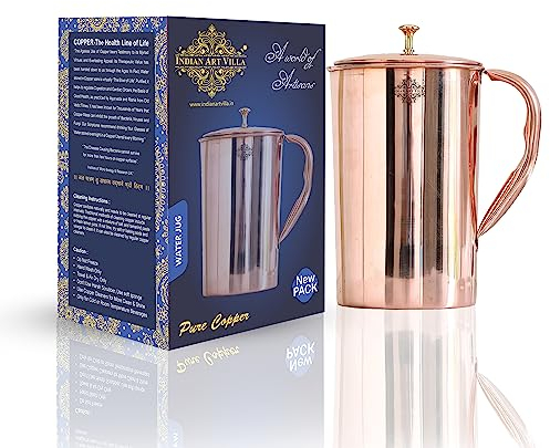 IndianArtVilla Pichet en cuivre Marron 2000 ml