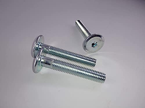 8 Stück Tellerkopfschraube Flachkopfschraube Zylinderschraube M10 x 60 mm verzinkt