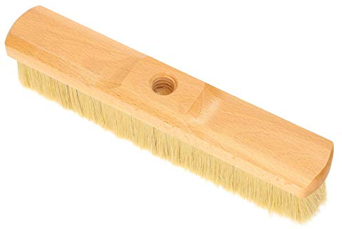 KOTARBAU® Scopa in pelo naturale, 300 mm, senza manico con filettatura a vite, scopa universale