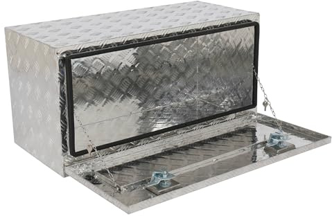 MOTORHOT 30“L x 17 W x 18 H Aluminum Underbody Truck Toolbox with Lock
