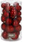 SPRINGOS Christbaumkugel Kunstkugel 30 Stück bruchsicher Weihnachtskugel Glitzer Matt Glanz Weihnachtsdeko Weihnachten (Rot)