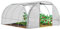 IDMarket Serra a tunnel da giardino 4 stagioni, 12 m², colore bianco, gamma di ortaggi Zebra 4 x 3 m