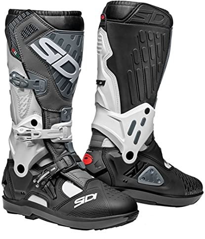 Sidi Atojo SRS Stivali Motocross Nero/Grigio/Bianco 45