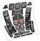 Rock Shox Boxxer Aufkleber aus Vinyl, selbstklebend, Gabel (Chrome Silver)