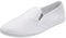 Mens Slip on Canvas Summer Shoes (White Stripe Gusset, Numeric_9)