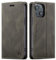 LOLFZ Wallet Case for iPhone 13 Mini, Magnetic Flip Leather Case with RFID Block Card Slots Kickstand Shockproof Protective Cover Compatible with iPhone 13 Mini 5.4 Inch - Coffee Brown