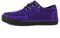 T.U.K. Leather Creeper Sneaker - Scarpe da Ginnastica da Uomo e da Donna - Colore Camoscio Viola - Stile Punk, Goth e Rocker in Pelle e Scarpe Stringate - Taglia EU38